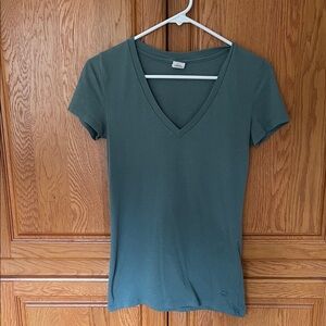 PINK Victoria's Secret Teal V-Neck Short Sleeve Tee